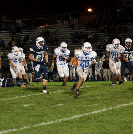 PATRICK DEUTSCH/Special to THE TIMES NEWS Pleasant Valley's Rob Getz breaks looks for a big run during Friday night's win over Tamaqua.