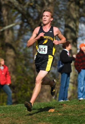 bob ford/times news Tyler Stelmack of Northwestern was the top area finisher at the PIAA State Cross Country Meet on Saturday. Stelmack was 35th in the Boys Class AA race.