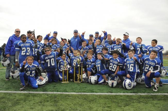 NANCY SCHOLZ/SPECIAL TO THE TIMES NEWS @Caption Stand Alone:Pleasant Valley wins LVYFL 100-pound title Pleasant Valley captured the Lehigh Valley Youth Football League 100-pound championship on Sunday, Nov. 21. Pleasant Valley defeated Fullerton in…