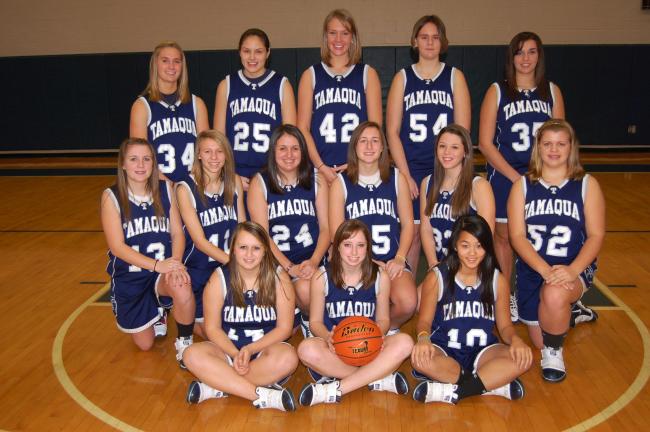 JOE PLASKO/TIMES NEWS Tamaqua girls basketball team members for the 2010-11 season include, front row from left, Ashley Walker, Kayla Hope and Caitlin Trainer. Second row, Maria Streisel, Kori Kabilko, Cassie Eroh, Christine Streisel, Alexandra…