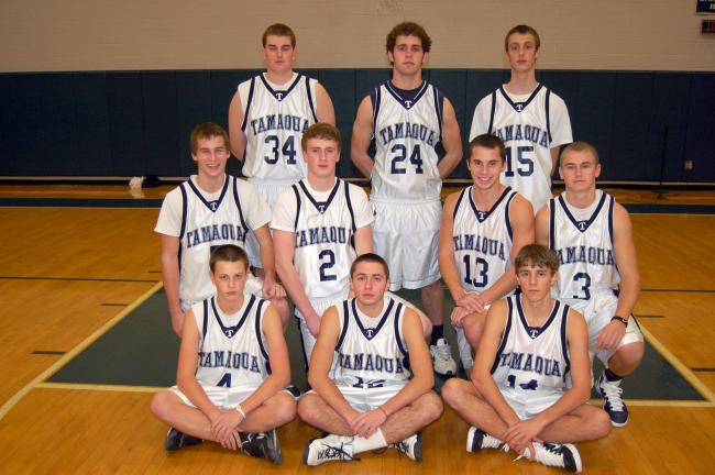 JOE PLASKO/TIMES NEWS Tamaqua boys basketball team members for the 2010-11 season include, front from left, Jake Fegley, Spencer Bennett and Joe Rudy. Second row, Mike Streisel, Tyler Krell, Zach Lakitsky and Eric Bachert. Back row, Trevor Reinhardt…