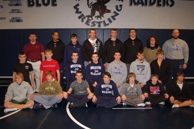 JOE PLASKO/TIMES NEWS Tamaqua wrestling team members for the 2010-11 season include, front row from left, Austin Smulligan, Nick Toth, Kyle Boyer, Derek Drum, Derek Hill, Colin Mashack and Alex Vincent. Second row, Jon Killaly, Zack Beller, Brandan…