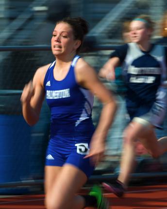 bob ford/times news Casey Rinfret has been busy splitting her time between the Palmerton track and soccer teams this spring.
