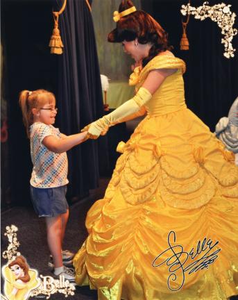 Rachel Rello, 9, of Slatington, has a private dance with Disney Princess Belle at Disney World. She was the recipient of a dream by Dream Come True - Blue Ridge Chapter.