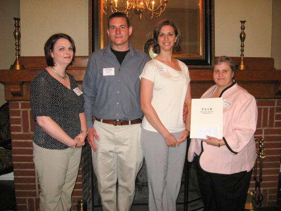STACEY SOLT/SPECIAL TO THE TIMES NEWS The Carbon County Chapter of the Pennsylvania Association of School Retirees (PASR) presented a scholarship to Maria Mesko, second from right, during its spring business meeting. Mesko is a junior at East…