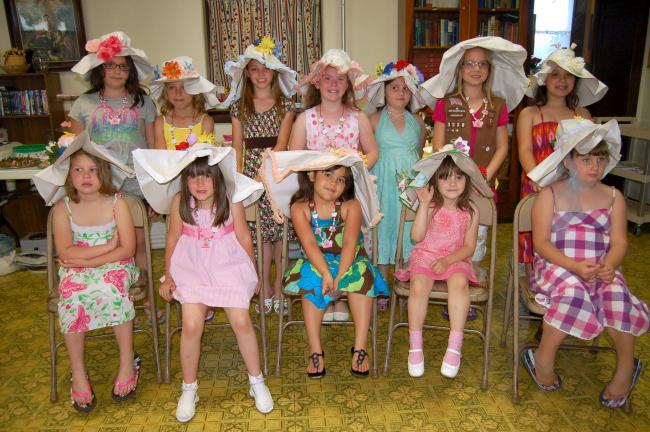 Gail Maholick/TIMES NEWS Among the Brownie and Daisy Girl Scouts taking part in the "Mommy and Me" tea were, front from left, Abbie Snyder, Kylee Whiteman, Layla Onetto, Clarissa Smith and Cara Ahner; and back row, Jenna Trilli, Giana Sube, Mika…