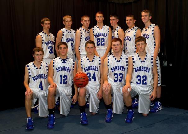 RICH GEORGE/Special to THE TIMES NEWS The Palmerton boys basketball team will include" Kneeing, from left, Spencer Shigo, Jerry Pereira, Dominic Shivone, Nick Frey and Zach Buck. Back row, same order, Alex Koma, Spencer Hay, Austin Luers, Brad Ehret…