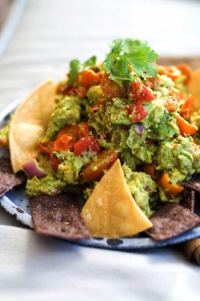 In this image taken on January 7, 2013, a recipe for roasted fresh salsa guacamole is shown in Concord, N.H. (AP Photo/Matthew Mead)