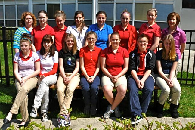 VICTOR IZZO/SPECIAL TO THE TIMES NEWS front row, left to right : Lauren Donati, Lauren Hill, Brittney Marzen, Miranda Antiga, Joclyn Day, Shane Meckes, and Maggie Holloway. Rear, from left : Advisor for Penn Kidder Diane Gabriel, Skylar Rutan,…