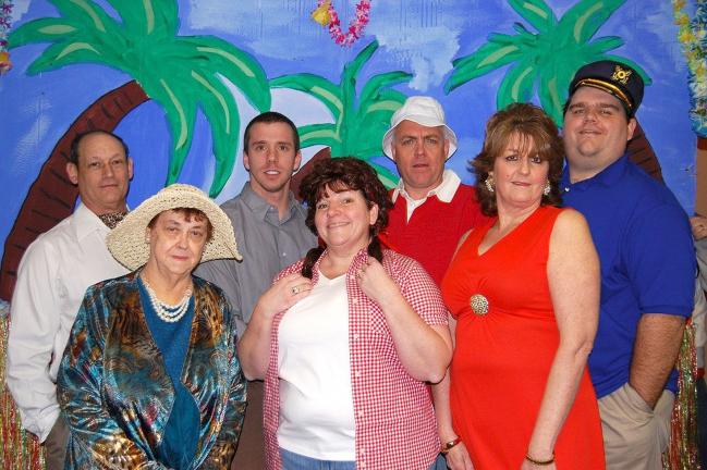 The cast of Gilligan's Island will be recreated in the Tamaqua area on Sept. 21 in a presentation on behalf of Grier City Sunday School. From left: Carl Altman, Zita Harner, Erik Searles, Dana Hartman-Beil, Jim Stepanchick, Lisa Broomell and Dan…
