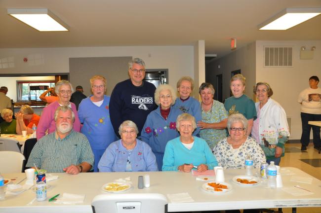 AMY MILLER/TIMES NEWS A number of seniors from the Weatherly Senior Center gather during the annual senior picnic at the Orioles Community Center on Tuesday. They include, seated, from left, Ronald Hensel, Dorothy Contrady, Evelyn Wagner and Joanne…