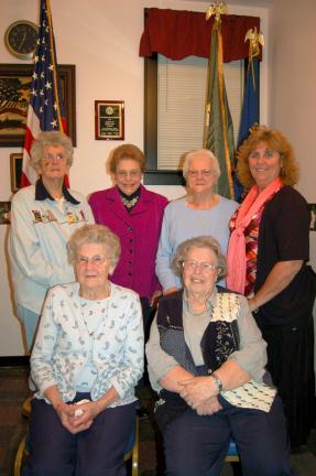 Gail Maholick/TIMES NEWS Shoemaker-Haydt Unit 314 of the Lehighton American Legion Auxiliary recently honored past presidents as well as the current president. From left are, front, Evelyn Nansteel and Jean Rice; and back, Mildred German, LaRue…