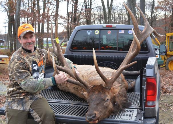 Jeff Trought of Muncy shot this 8x8 bull, which was the largest rack in total points, taken during this month's Pennsylvania elk hunt.