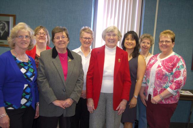 TERRY AHNER/TIMES NEWS Among those on hand for the recent Volunteer Recognition Program and New Member Tea of the Palmerton Hospital Auxiliary and Blue Mountain Health System were (front, from left), Betty Jane Thomas, Janet Morgan, and Irene…