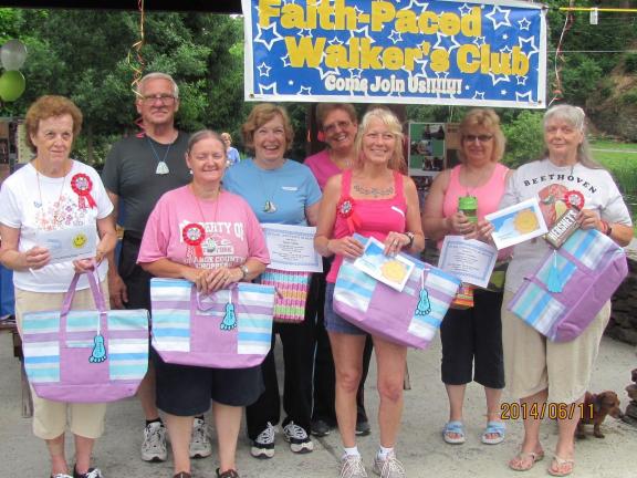 SPECIAL TO THE TIMES NEWS First-place winners, front from left are Joyce Ricciardi, Ruby Craig, Vicki Achterman and Ruthann Binder. Runners-up are, back row, John Dalton, Sarah Dalton, Anita Wisler and Virginia Crowther.