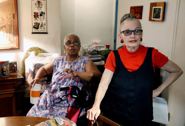 AP PhOTO/Kathy Willens Carolyn Allen, left, a 69-year-old widow who has suffered two strokes, is shown with roommate Marcia Rosenfeld, who owns the apartment in Brooklyn, New York, where Allen lives. Rosenfeld's two-bedroom apartment is too big for…