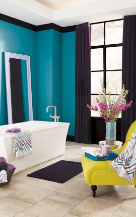 This image released by Ace Hardware shows a wall color by Clark + Kensington, which is collaborating with OPI Products, pairing nail lacquer colors with matching interior paint. (AP Photo/ Ace Hardware)