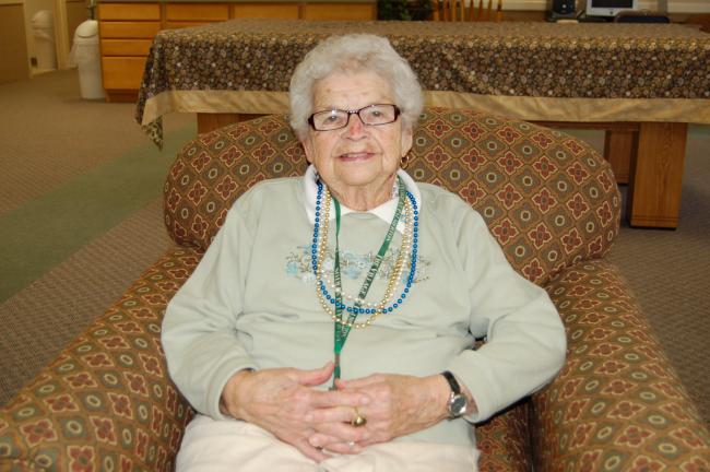 LINDA KOEHLER/TIMES NEWS LaRue Smith of Palmerton, is a sprightly 100-year-old as of Oct. 17.