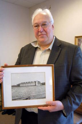 ABOVE: A sign like this one from Costenbader Bros. Ice was placed in a home's window to let the ice delivery man know how much ice they wanted.  LEFT: Rick Smith, a guest lecturer of The History of Monroe County Education Series, talked about the…