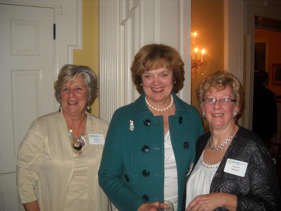 SPECIAL TO THE TIMES NEWS Pat Krome, left, and Pat Mackes, right, representing Western Pocono Women's Club, were guests of honor of Pennsylvania's first lady, Susan Corbett, at the reception held for winners of the Pennsylvania Horticultural Society…