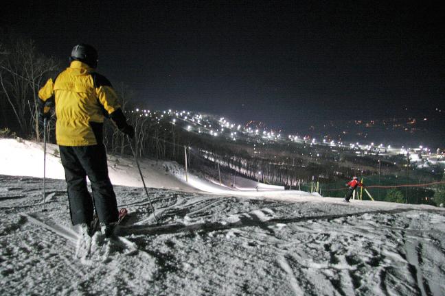 AP FILE PHOTO Skiers take to the slopes at night at Camelback Ski Area in Tannersville. With most people parked in front of their TV on Super Bowl Sunday, it's a great day to hit the slopes, says Carleen Ladden of Lehighton. "My favorite thing is to…