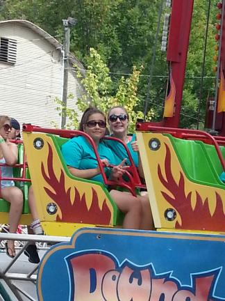 PHOTO COURTESY OF KRISTINA MAUER Kristina Mauer, and her "little," Jayla, having fun at Knoebels  Amusement Park this past summer.
