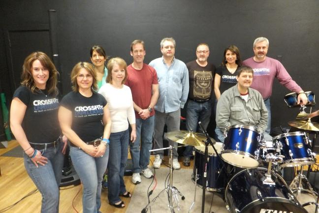 STACEY SOLT/SPECIAL TO THE TIMES NEWS Members of the Trinity Praise Band and CrossFit TC Unplugged in Lehighton, above, are working together to raise funds for the Wounded Warrior Project through a workout and concert on April 18. From left are…