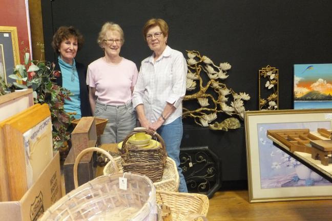 Stacey Solt/Special to the Times News The Trinity Thrift Store in Lehighton will host a special sale, Art, Baskets and Wood, throughout the month of May. All sales benefit the Trinity Food Pantry. Organizers include, from left, Thrift Store…