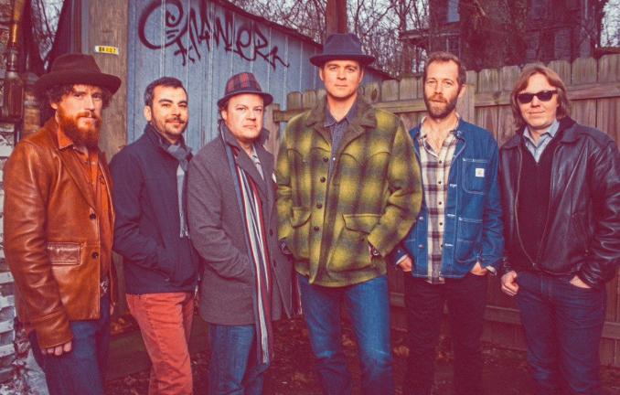 SPECIAL TO THE TIMES NEWS Steep Canyon Rangers include, from left, Charles Humphrey, upright bass; Mike Guggino, mandolin; Mike Ashworth, box kit; Woody Platt, guitar and lead vocals; Graham Sharp, banjo; and Nicky Sanders,  fiddle.
