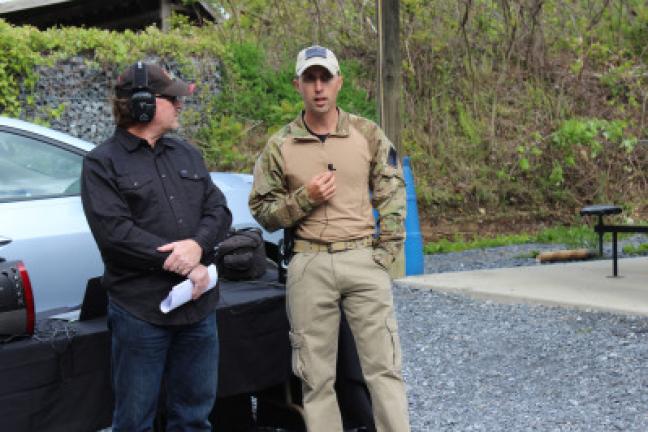 Retired Allentown Police Dept. Lt. D. Scott Reinhard and Wheeler, a retired Maryland state trooper, explained what would take place during the service.