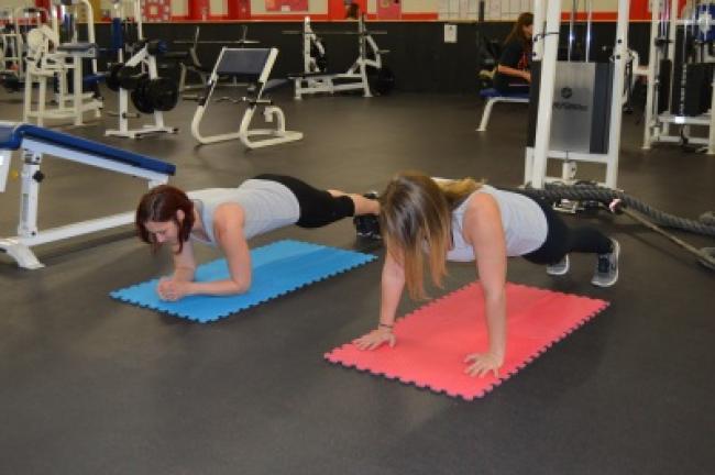 Circuit 2: Plank. You can do this resting on your forearms, or a full plank with arms straight. Hold the position for 30 seconds or up to 2 minutes.