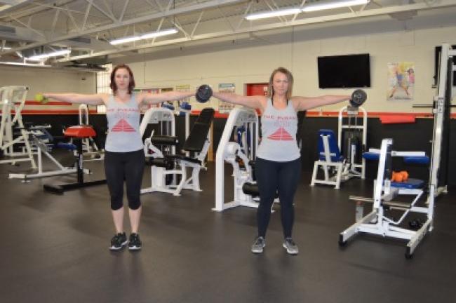 Lift your arms up, then lower them back to your side. Repeat 20 times.