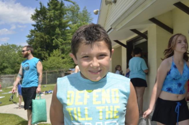 Memphys Dempsey, 8, of Slatington: "I have to clean my room and take out the trash."