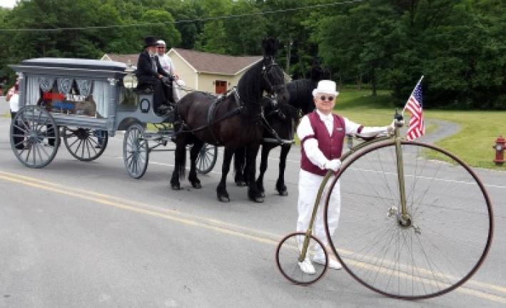 One of the pleasures of retirement, for me, is greater opportunity to take a vintage 1880s highwheel to museums and history-related events, or maybe a special parade, such as this recent cultural celebration near Mount Carmel. SPECIAL TO THE TIMES NEWS