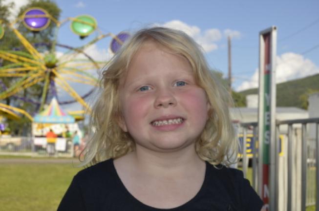 Kaylee Reidenhour, 4, New Tripoli: "I want to go on the rides!"