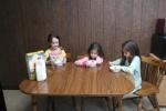 Bored with breakfast and helping us get the word out about our annual Cookbook and Recipe Contest are, from left, Sarah Benninger, Rainn Williams and Sailer Williams. TIMES NEWS PHOTO
