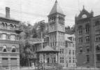 The 1908 current courthouse with the reviewing stand. From the photo archives of William G. Schwab.