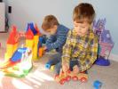 Layne Fenstermaker, 3, the son of Shannon Wetzel and Doug Fenstermaker of Walnutport, plays alongside Cole Hablett, 2 , the son of Jacy and Wes Hablett of Lehighton. the boys met while their parents were seeking new play group opportunities on Smile…