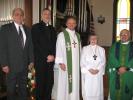 BILL OGUREK/TIMES NEWS St. Paul Lutheran Church, Summit Hill, celebrated its 160th anniversary on Sunday. Principals in the service included, from left, Louis Vermillion, church council vice president, Rev. Kurt Garbe, associate to the bishop,…