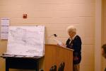 CHRIS PARKER/TIMES NEWS Rush Township resident Marion Lazur speaks to supervisors on Tuesday about how the Eastern Schuylkill Planning ordinance will impact her property. Lazur opposes the ordinance.