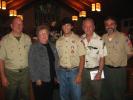 LIZ PINKEY/SPECIAL TO THE TIMES NEWs Dylan Smith (center) received his Eagle Scout at a Court of Honor held at St. John's UCC. Also attending the Court of Honor were, l-r, Troop 777, Assistant Scout Master David Clemson, Smith's grandmother, Donna…