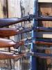 Among the variety of single-shot rifles available today for hunters wanting to take big game with a blackpowder cartridge are, from top to bottom, an original Springfield trap door, a reproduction Sharps Sporting Rifle, a reproduction Remington…