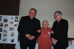 ELSA KERSCHNER/SPECIAL TO THE TIMES NEWS The Rev. Joseph Grembocki and Monsignor James Mulligan of Assumption BVM Roman Catholic Church in Slatington attended the 100th birthday celebration to honor Elisa Delgreco.