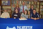 TERRY AHNER/TIMES NEWS Palmerton Area High School senior Kassidy Stauder (front row, second from right) is flanked by her parents, Kim and Bill Stauder, grandmother Barbara Meinhart, (back row, l-r) Kathy Egan, high school principal, William Congdon…