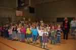 TERRY AHNER/TIMES NEWS Pupils at Peters Elementary successfully recite the Pledge of Allegiance during a program Tuesday at the school.