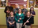 CAROL ZICKLER/SPECIAL TO THE TIMES NEWS Taking part in Panther Valley School Districts Combined Christmas Band Concert were Alex Kennedy, Tayler Nalesnik, and Delana Nalesnik of the Junior Band. Back row are high school band members Codey Drum,…