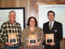 DAVID WARGO/SPECIAL TO THE TIMES NEWS Outgoing officials in Mahoning Township were recognized and given plaques for years of service by Mahoning Township. Those leaving include (left to right): Supervisors Bruce Steigerwalt and Chairperson Pat…