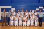 ED HEDES/TIMES NEWS Palmerton girls basketball team members are: Front, from left, Gina Farquhar, Kelsey Eaton, Michelle Rickert, Kristen Romano, Casey Rinfret, Katie Reimer and Morgan Hadinger. Back row, Coach Ralph Andrews, Coach Jackie Ivancich…