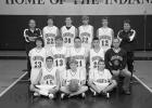 Members of the Lehighton boys basketball team are, front row, from left, Nate Kresge, Brandon Edgar and D.J. Rossino. Middle row, Alex Matika, J.T. Keer, Heath Markley, Aaron Szacska and assistant coach Aaron Foulk. Back row, assistant coach Tommy…