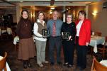 AMY ZUBEK/TIMES NEWS Members of Safe Kids Carbon County present Mary Sinn, second from left, and Susan Rutt, second from right, with awards for their years of service to the organization. Presenting the awards during the annual Safe Kids Carbon…